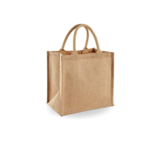 DOUBLE R BAGS Eco Friendly Jute Jhola Bag For Kitchen Essential Grocery Shopping, Carry Milk, Fruits, Vegetable With Reinforced Handles & Zipper.