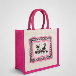 Jute bag ( small ) for lunch with zip